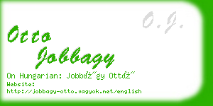 otto jobbagy business card